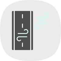 Windy Road Vector Icon Design