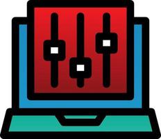 Audio Mixing Vector Icon Design