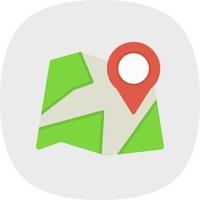 Paper Map Vector Icon Design