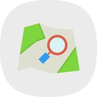 Search Map Vector Icon Design