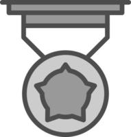 Gold Medal Vector Icon Design