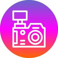 Dslr Camera Flat Icon vector