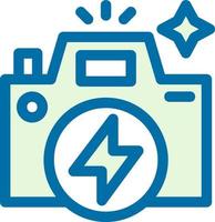 Flash Camera Flat Icon vector