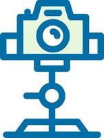 Tripod Camera Flat Icon vector