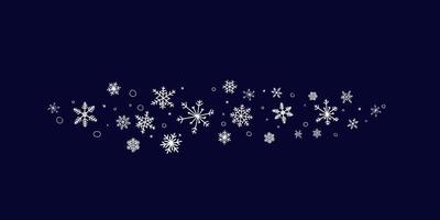 Set of hand drawn snowflakes vector