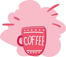 Cute coffee cup vector