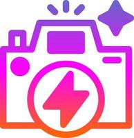 Flash Camera Flat Icon vector