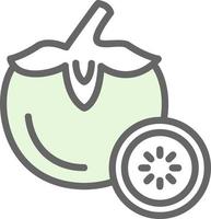 Persimmon Vector Icon Design