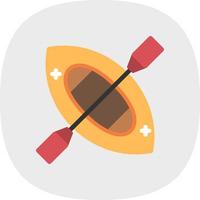 Canoe Vector Icon Design