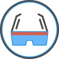 diseño de icono de vector de gafas 3d