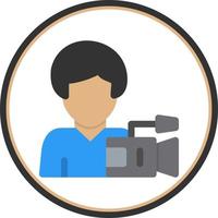 Camera Operator Vector Icon Design