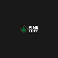 Pine tree logo design vector image