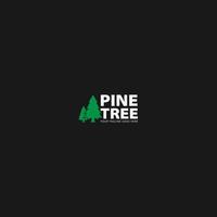 Pine tree logo design vector image