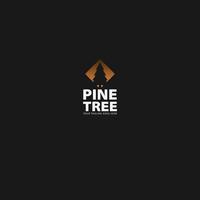 Pine tree logo design vector image