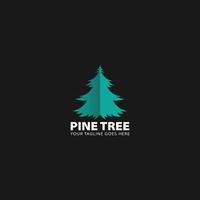 Pine tree logo design vector image