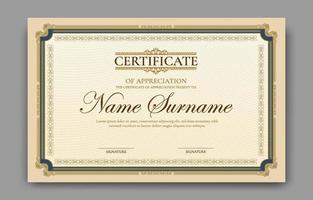 Victorian Classic Certificate Template Background vector