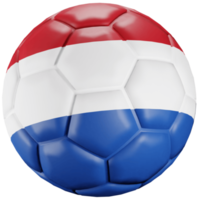 3D render soccer ball with Netherland nation flag. png