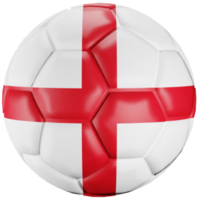 3D render soccer ball with England nation flag. png