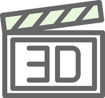 3d Film Vector Icon Design