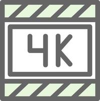 4k Film Vector Icon Design