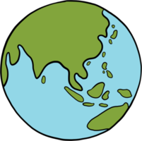 earth doodle freehand drawing. png