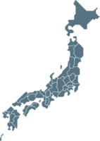 desenho de contorno do mapa do japão. png