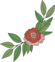 dessin floral décoré png