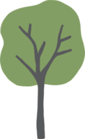 árbol de simplicidad dibujo a mano alzada diseño plano. png