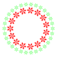 Weihnachtskranz mit Schneeflocken png