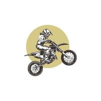 vector de logotipo de salto de motocross, logotipo de estilo libre de motocross