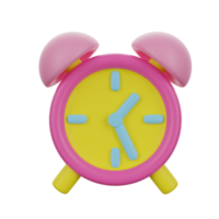 Alarm clock 3d education school icon object png