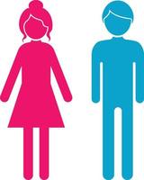 Toilet Women and Men Icon Sign Symbol vector clipart