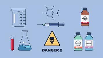 dangerous laboratory icon vector