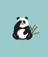 illustration of a panda closing with one eye vector