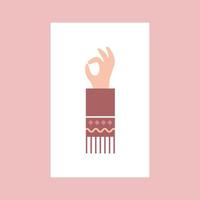 hand with warm cloth vector