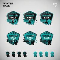 Basic Form of Hexagon Winter Sale vector