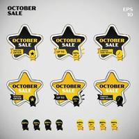 Basic Form of Star October Sale vector