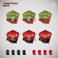 Basic Form of Hexagon Christmas Sale vector