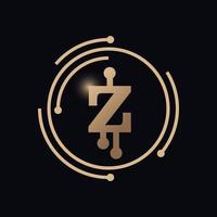 Alphabet Z Crypto Currency vector