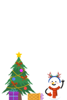 Weihnachtshintergrund mit Schneemann png