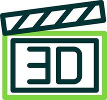 diseño de icono de vector de película 3d