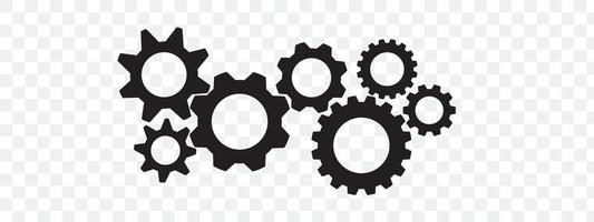 Settings gears ,cogs, flat icon for apps and websites vector