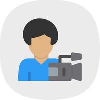 Camera Operator Vector Icon Design