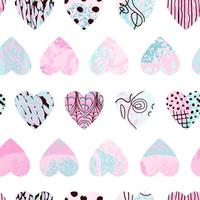 Vector seamless background with colorful heart shape. Use it for wallpaper, textile print, pattern fills, web page, surface textures, wrapping paper, design of presentation and other graphic design