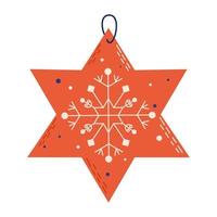 Christmas toy and ball in vintage style. Christmas ornament vector