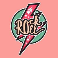 Rock and Roll Lettering vector