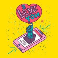 Creative Romantic Writes About Love vector