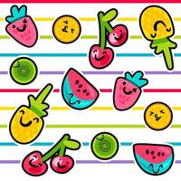 Summer Fruits Patterns vector