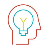 Idea generation and innovation thin line vector icon