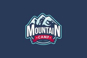 Mountain camp vector logo template